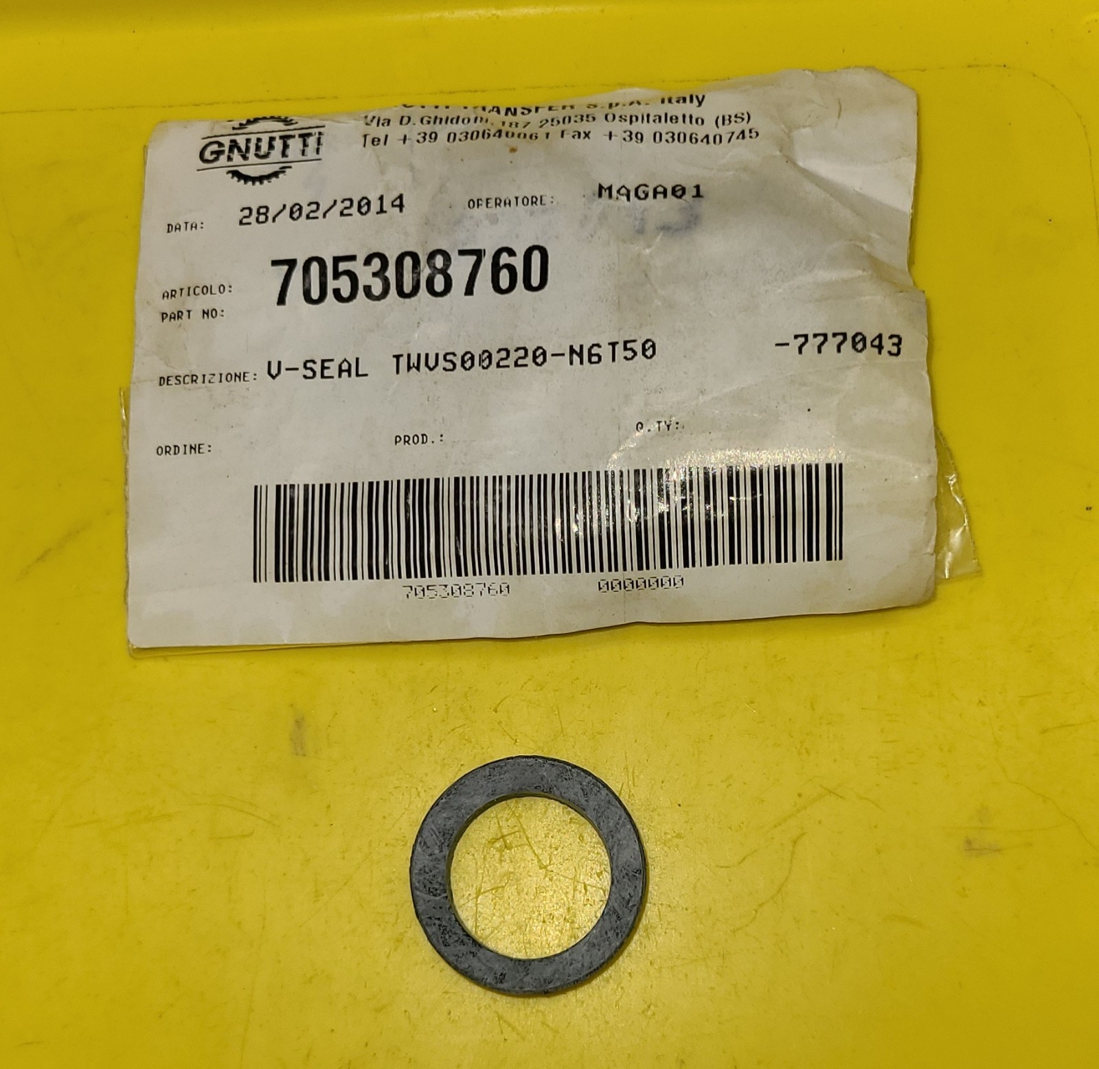 Trelleborg TWVS00220-N6T50 V-Ring type S (Gnutti 705308760)