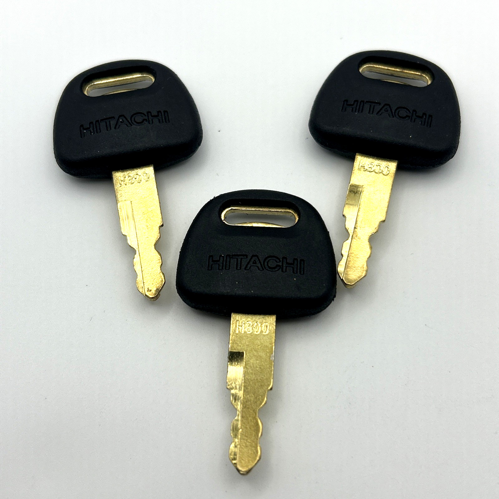(3) Hitachi John Deere JD Zex Excavator Heavy Equipment Ignition Key Logo # H800