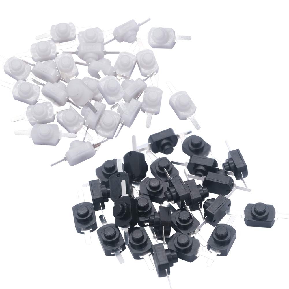 50pcs Self Lock Micro Push Button Switch DC 30V 1A SMD Flashlight Lamp Wall