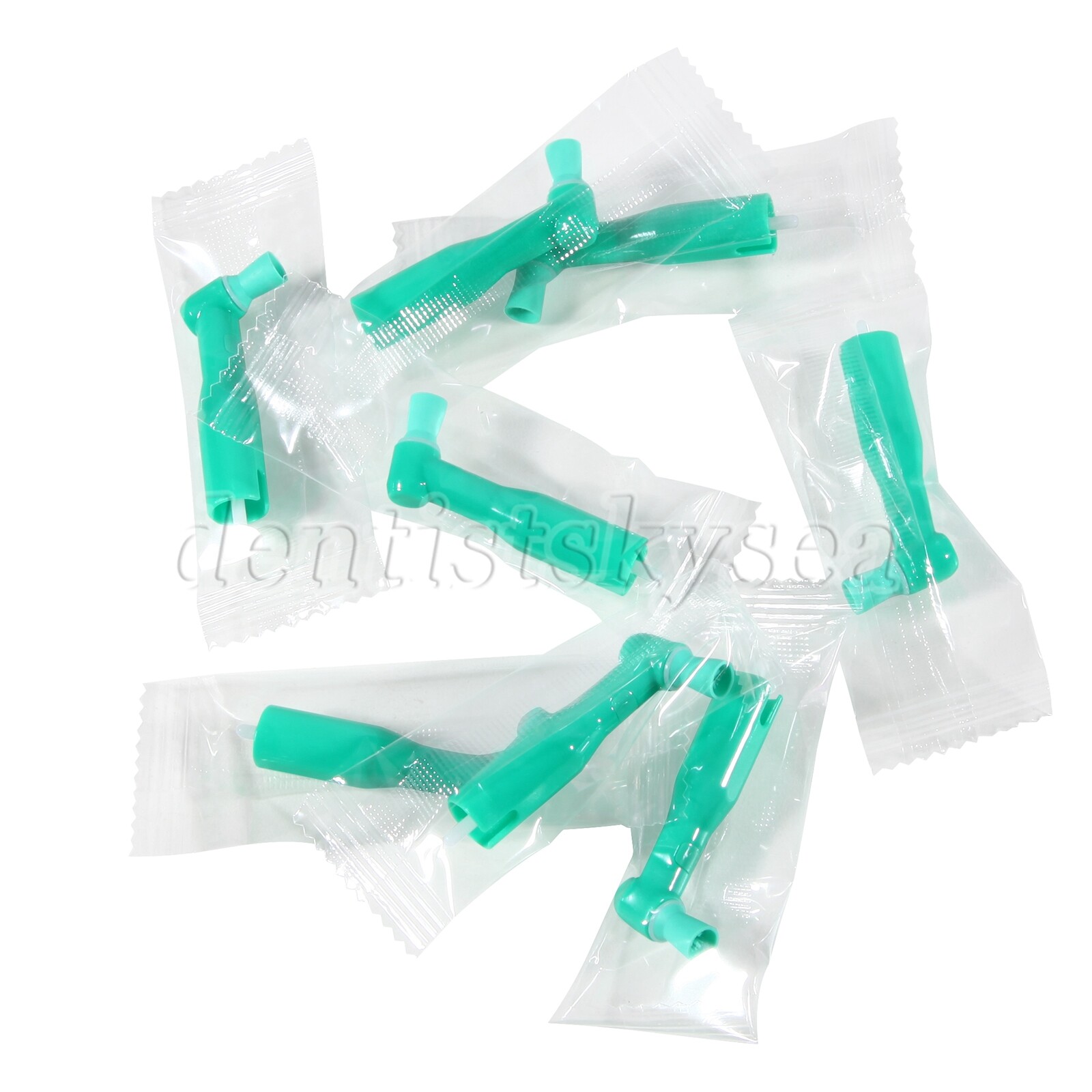 100pcs Dental Prophy Brush Cup Disposable 105° Angle Polish Brushes Green
