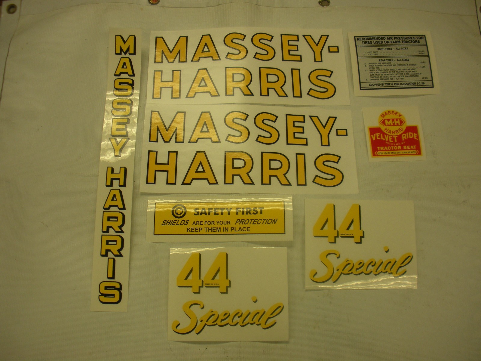Massey Harris 44 Special Tractor Decal Set – NEW – FREE SHIPPING