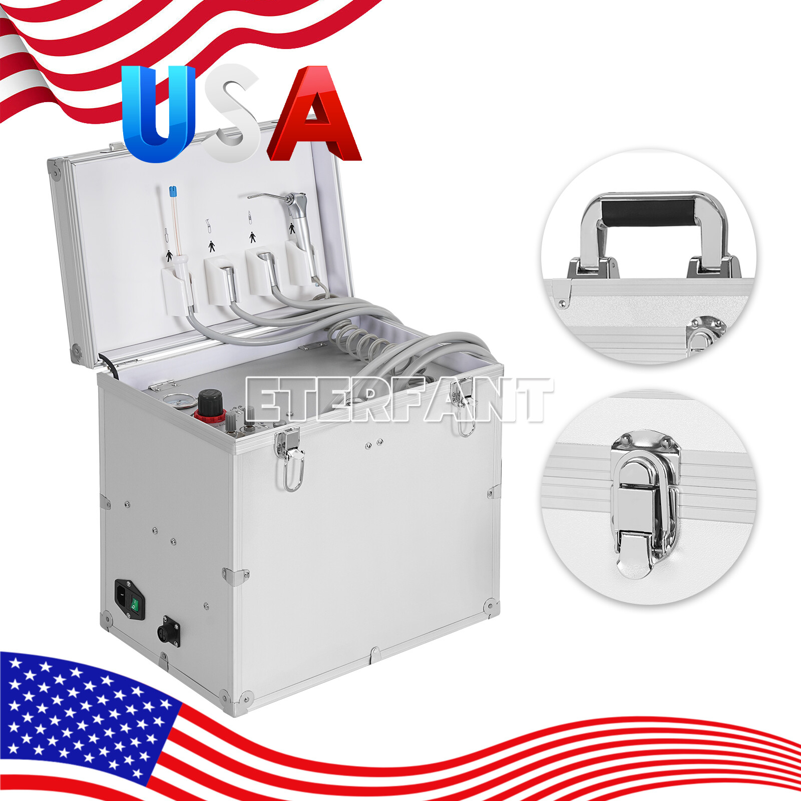 BD-402 Portable Dental Delivery Unit Air Compressor Suction System 4 Holes