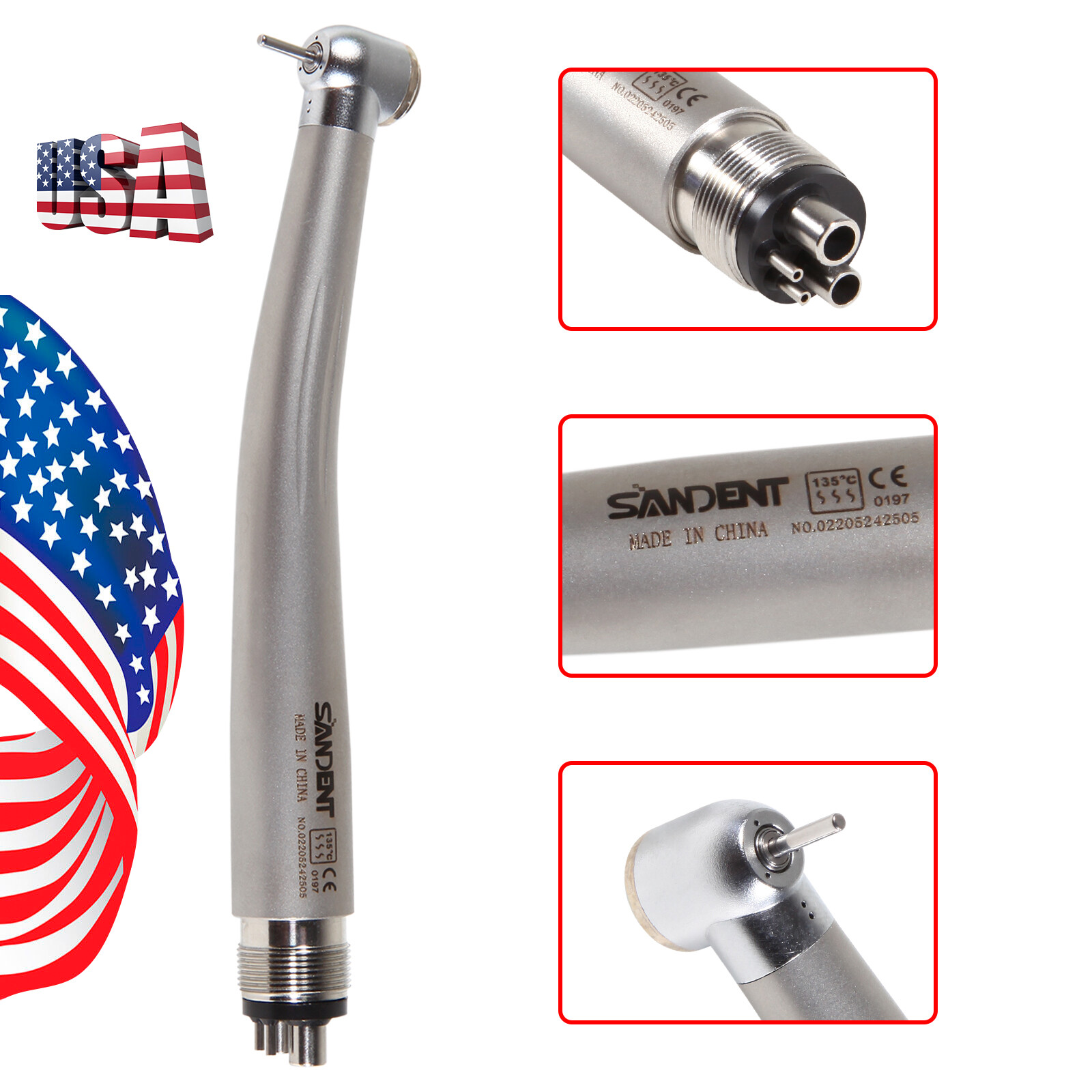 10* SANDENT NSK PANA MAX Style Dental High Speed Handpiece 4 Hole Midwest NJ
