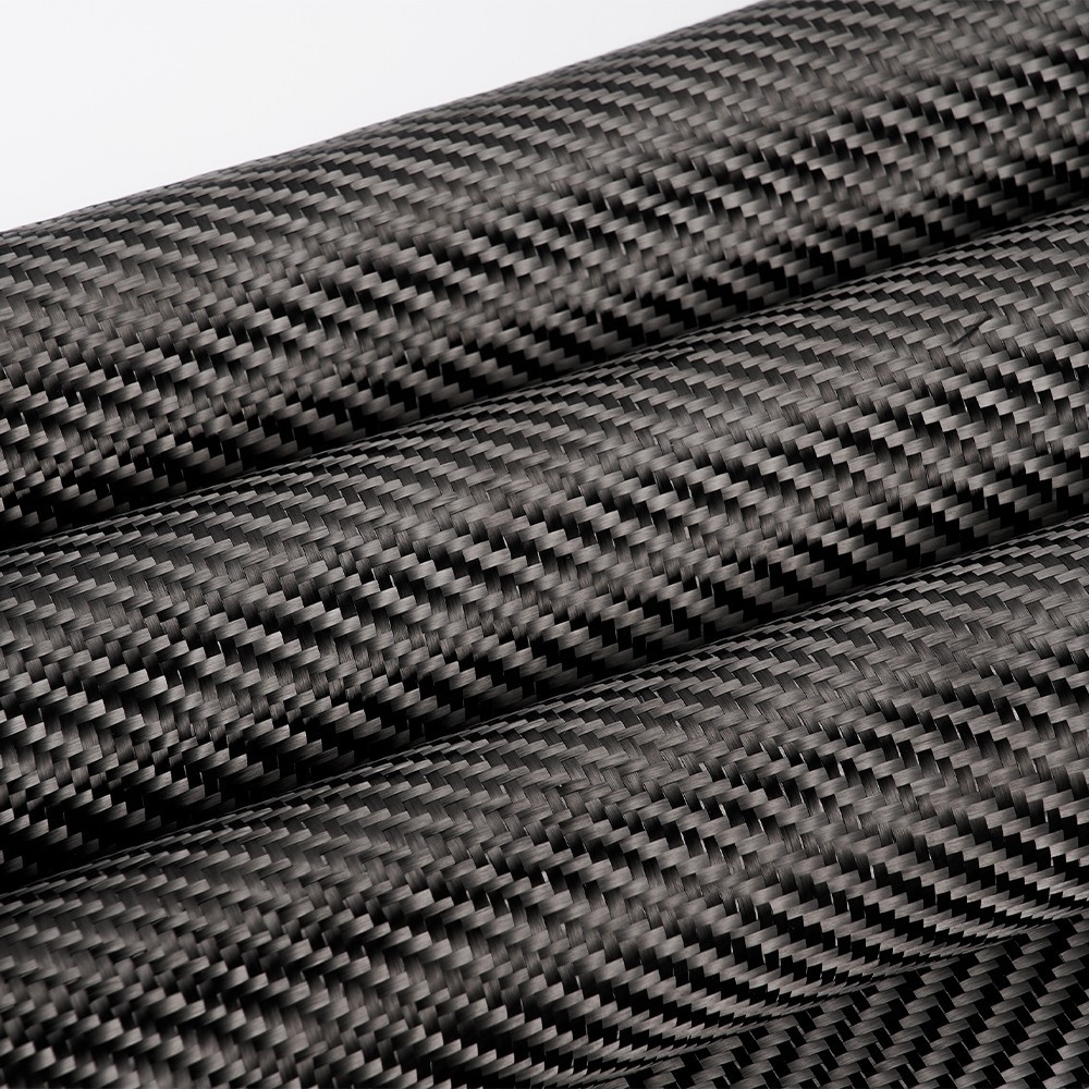 50 x 100CM Pure Carbon Fiber Fabric Cloth Roll 3k 200gsm 2×2 Twill Weave Black