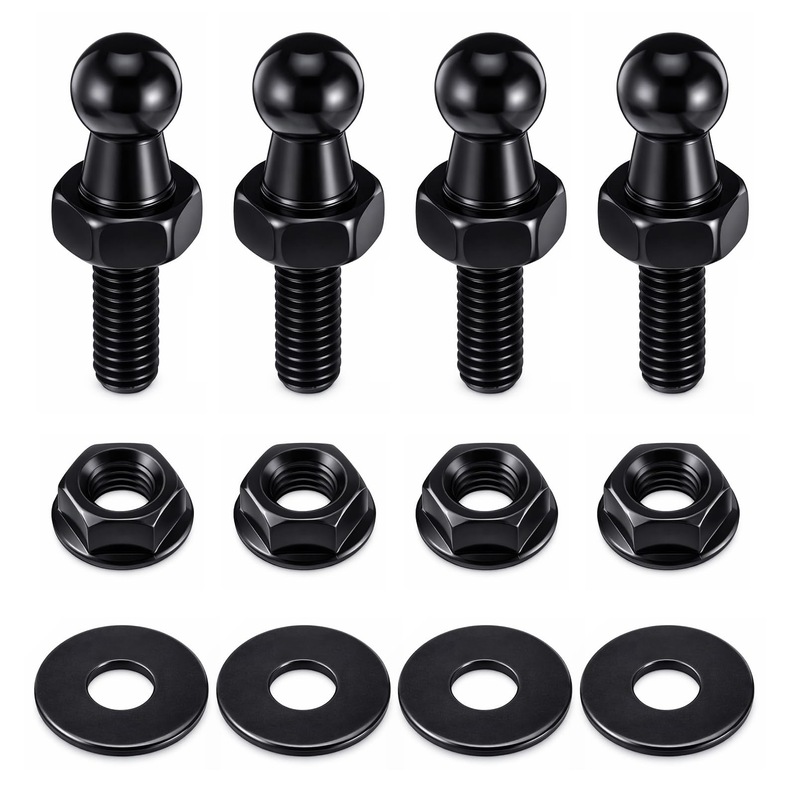 10mm Ball Stud, 4 Pack M8 Balls Screws 10mm Ball Studs 8MM Female Thread x 1/…