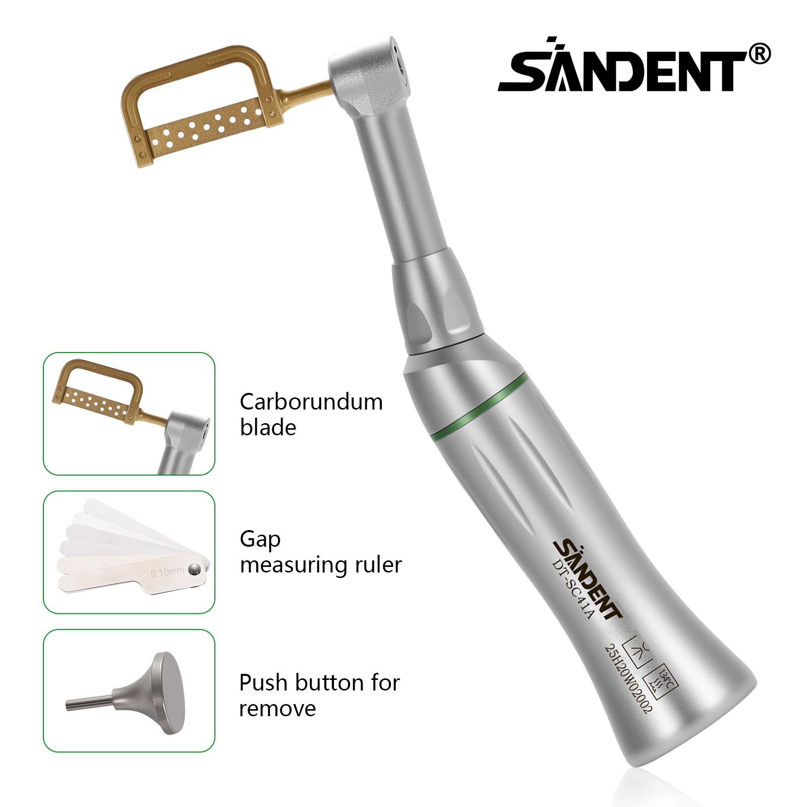 1-5* Dental Contra Angle 4:1 Reduction Handpiece IPR Reciprocating Stripping Kit