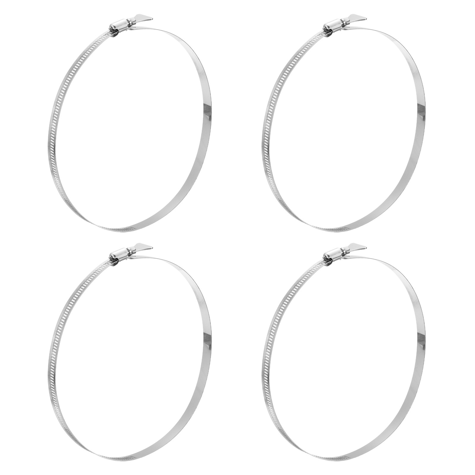 4pcs 6.9″-7.8″ (175-197mm) Adjustable 304 Stainless Steel Worm Gear Hose Clamp