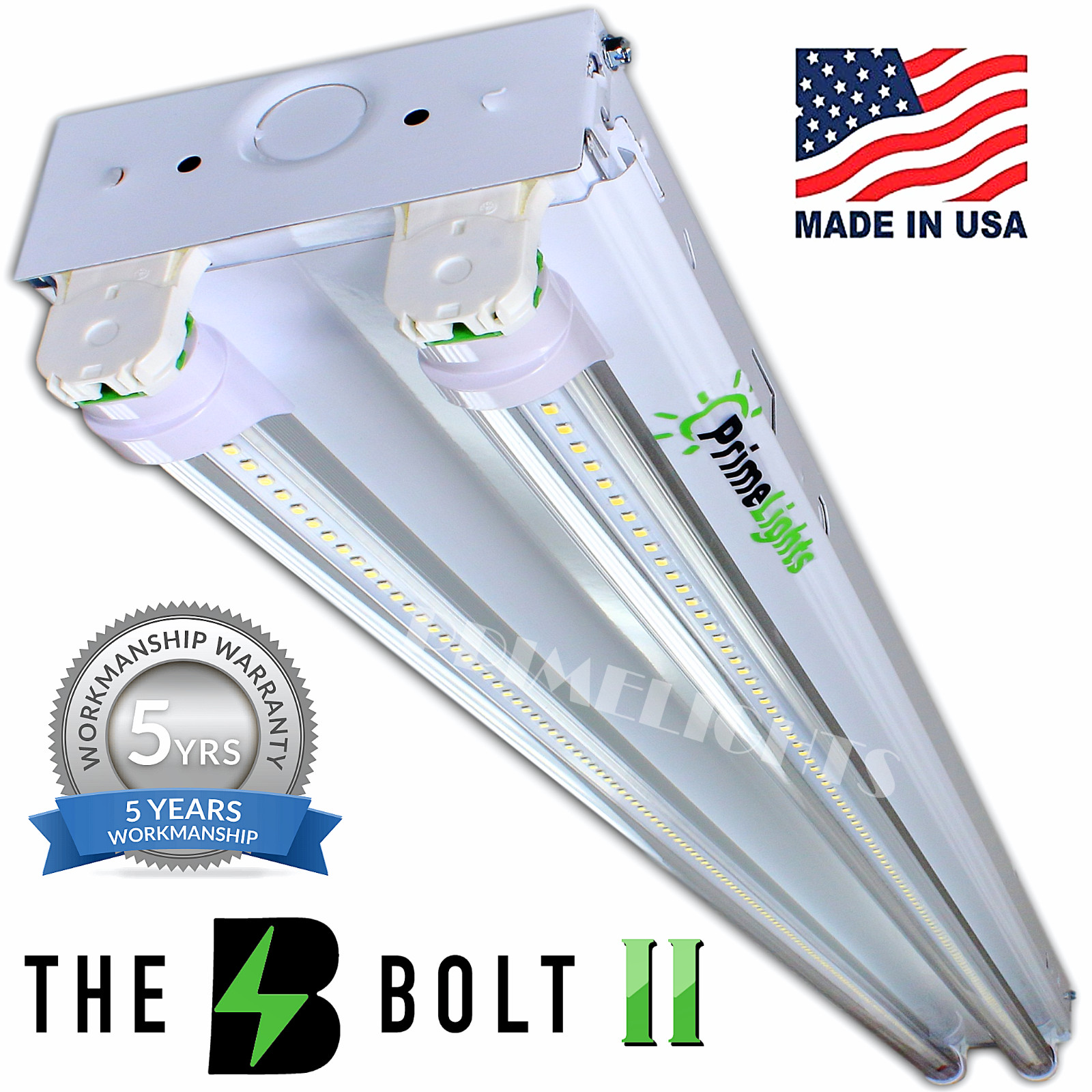LED 4′ ft. 2 Lamp T8 Commercial Strip Shop Surface Light – BRIGHT = 2 Lamp T5HO
