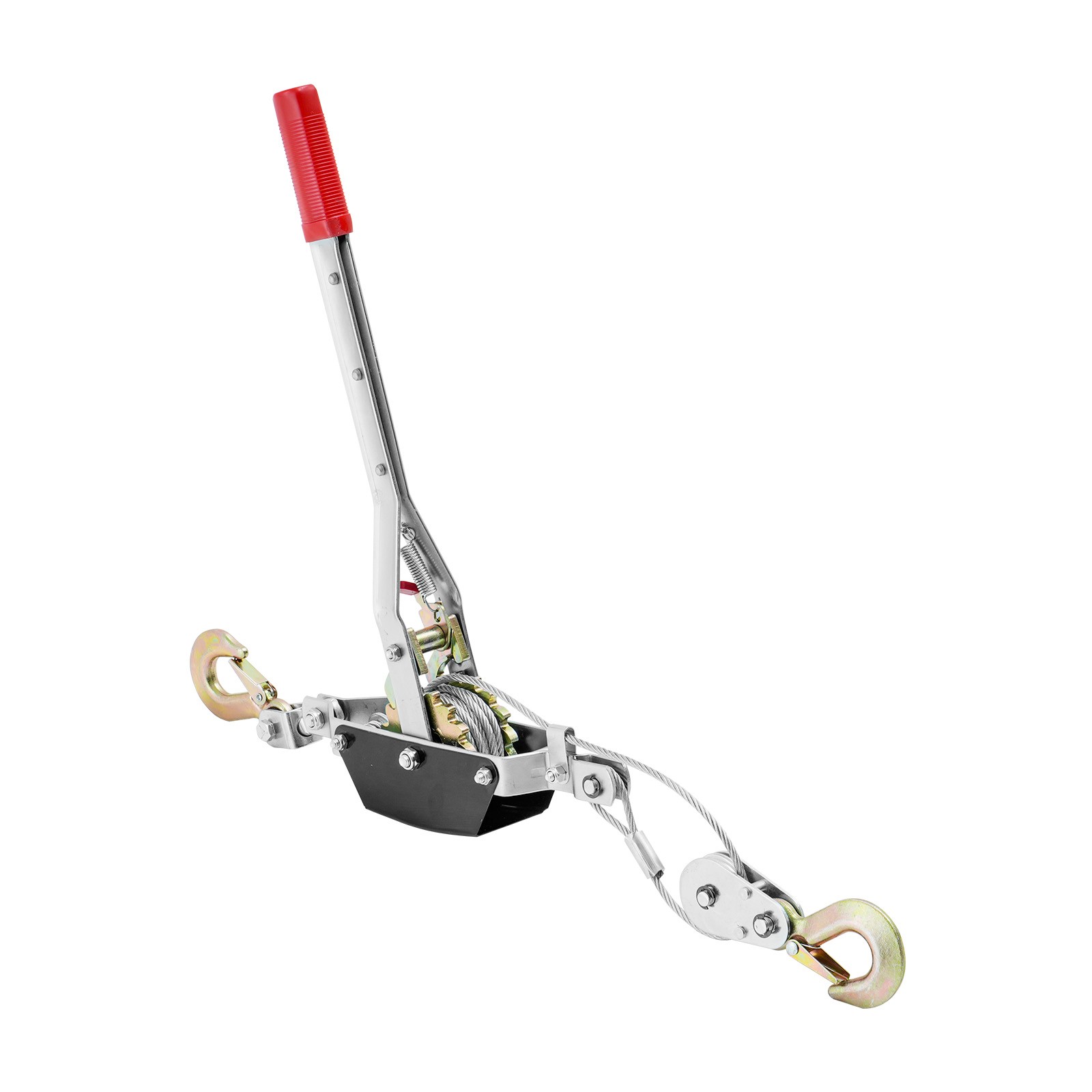 Power Puller Come Along Winch 2 Ton 4409 lbs Heavy Duty Pull Hoist 2 Hooks