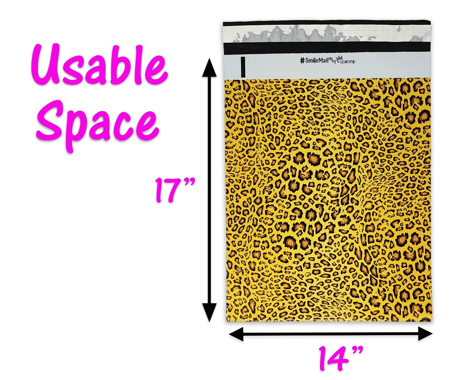 14×17 Leopard, Cloud, Marble, Roses Designer Poly Mailers, Shipping Mailing Bags