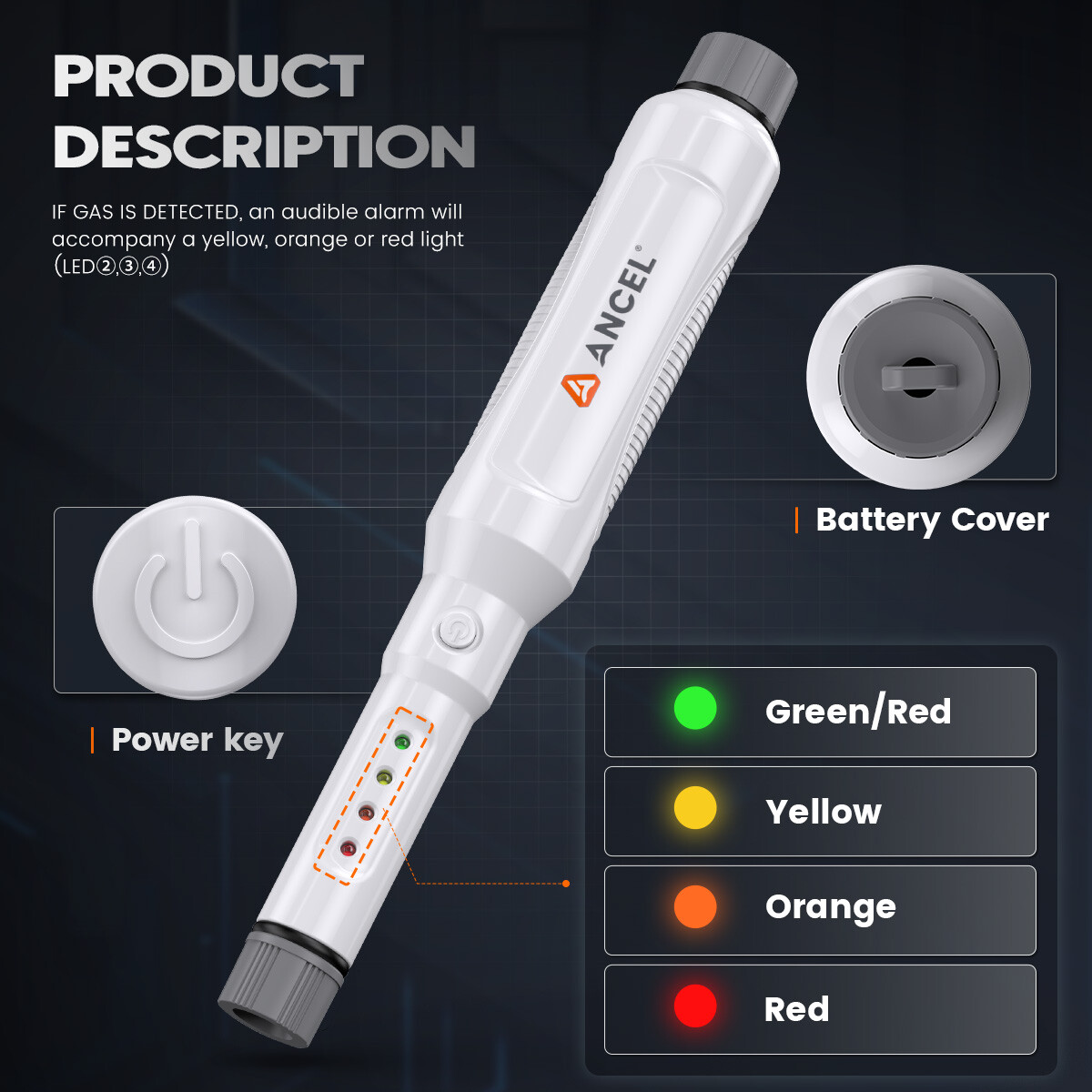 Gas Leak Detector Pen Locate Combustible Sources Car Gas Sniffer Test Tools