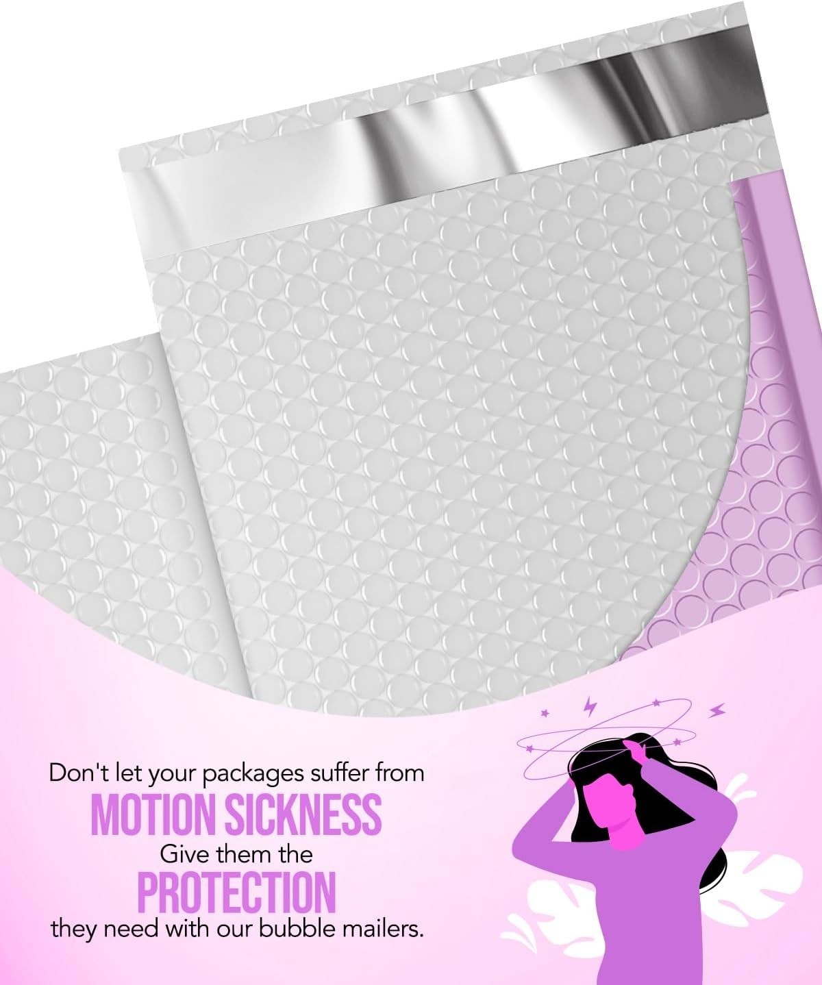 Durable Lavender Bubble Mailers 6×10 Inches – 100 Padded Self-Sealing Envelopes