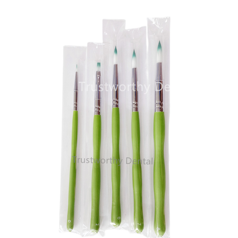 Dental Blue&Green Lab Porcelain Teeth Brush Ceramic Brushes Denture Pen