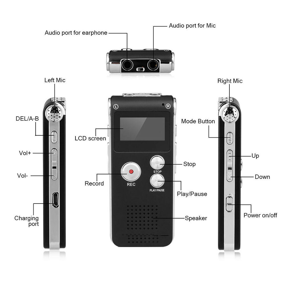 Paranormal Ghost Hunting Equipment Digital EVP Voice Activated recorder USB US