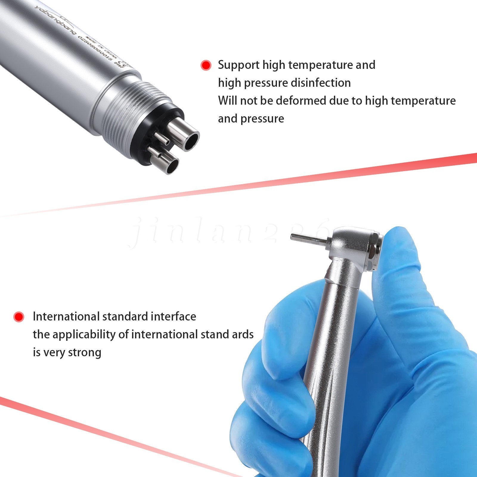10* NSK PANA MAX Style Dental High Speed Handpiece Push Button 4Hole Air Turbine