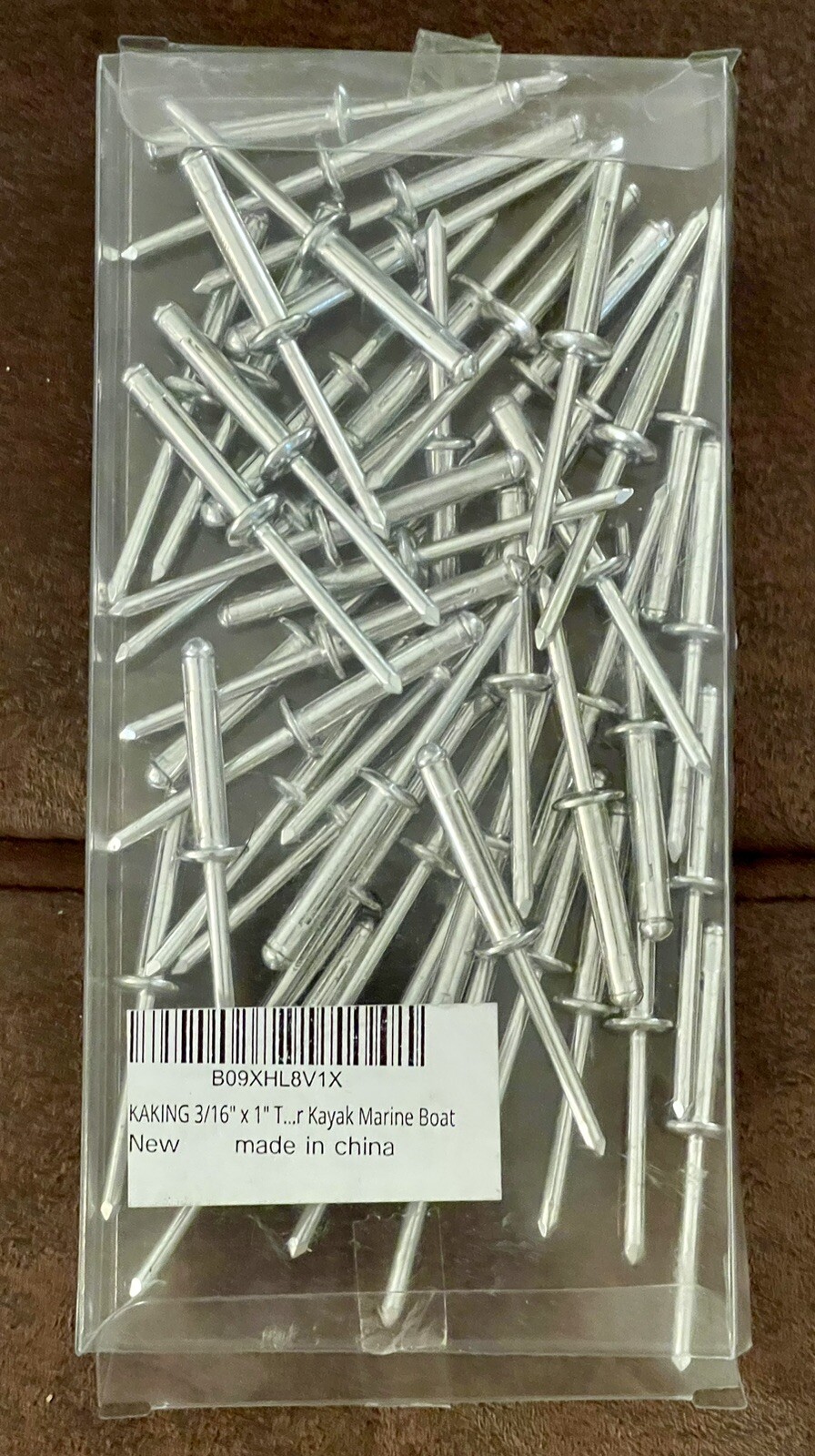 Dome Head Pop Rivets – 3/16″ x 1 in – Aluminum Body – for Kayak Boats – Qty 50