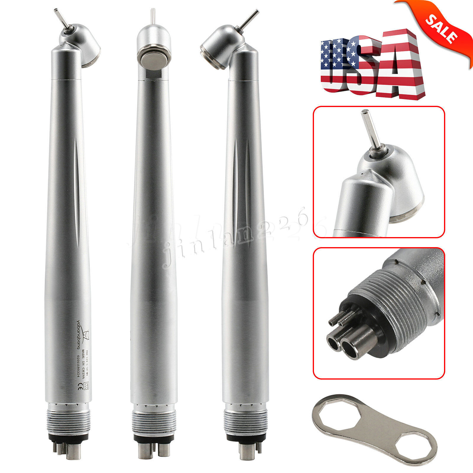 Yabang Dental 45 Degree Surgical High Speed Handpiece Push Button 4Hole 1-10 pcs