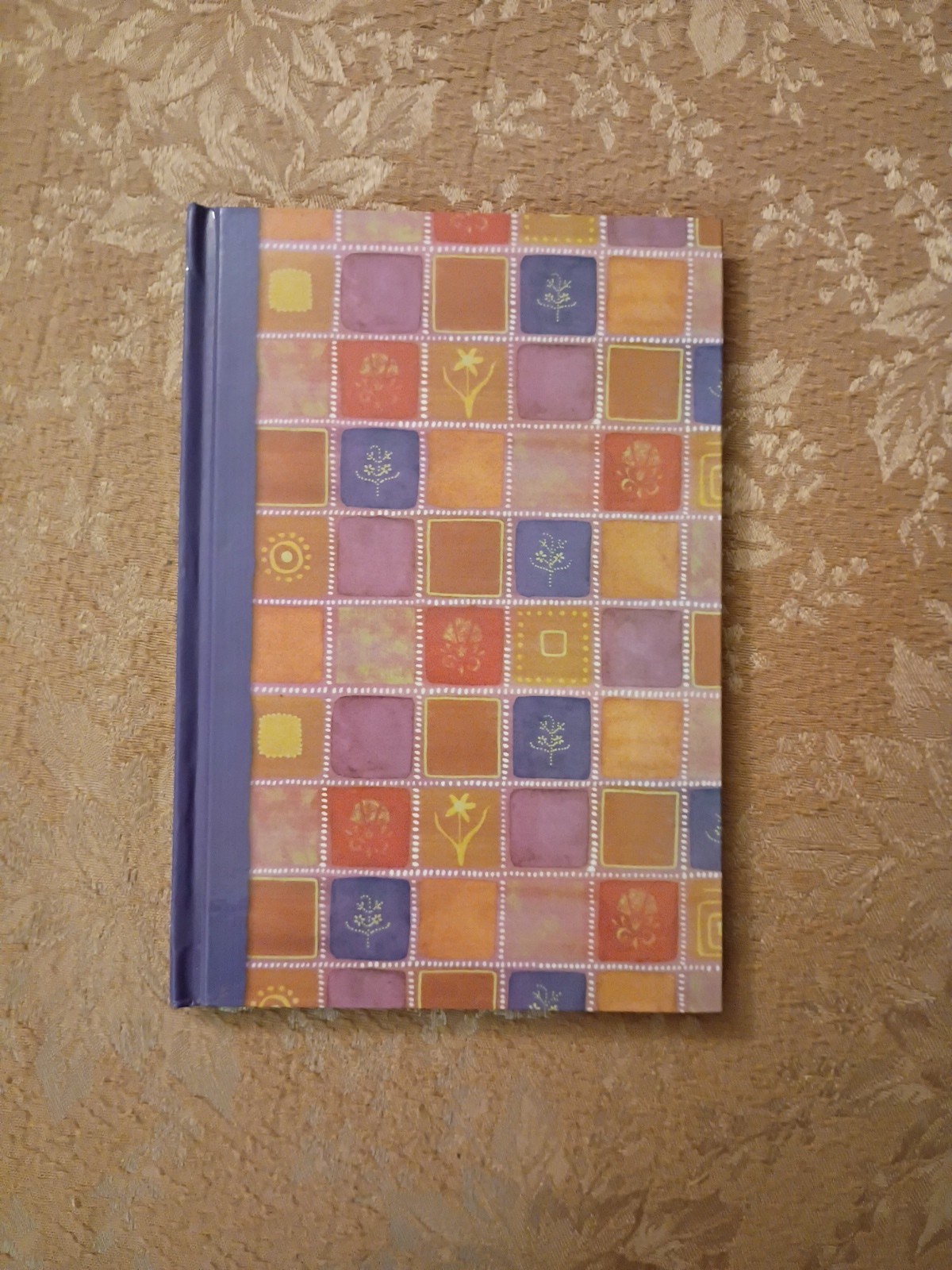 2002 Martin Designs Blank Lined Journal Hardcover Purple Patterned Diary Book