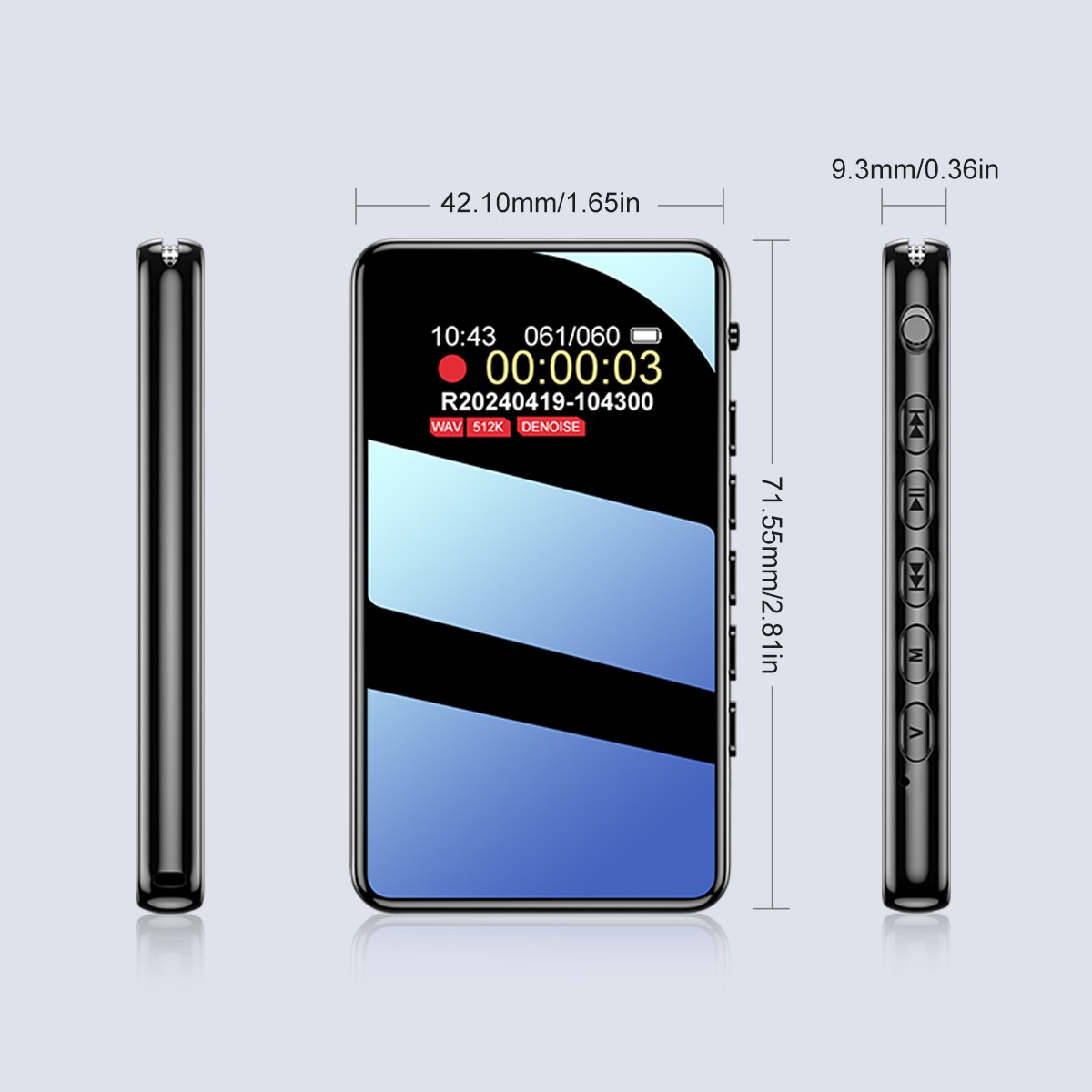 Mini Spy Voice Activated Recorder Digital Audio Magnetic With 32G MP3 Player