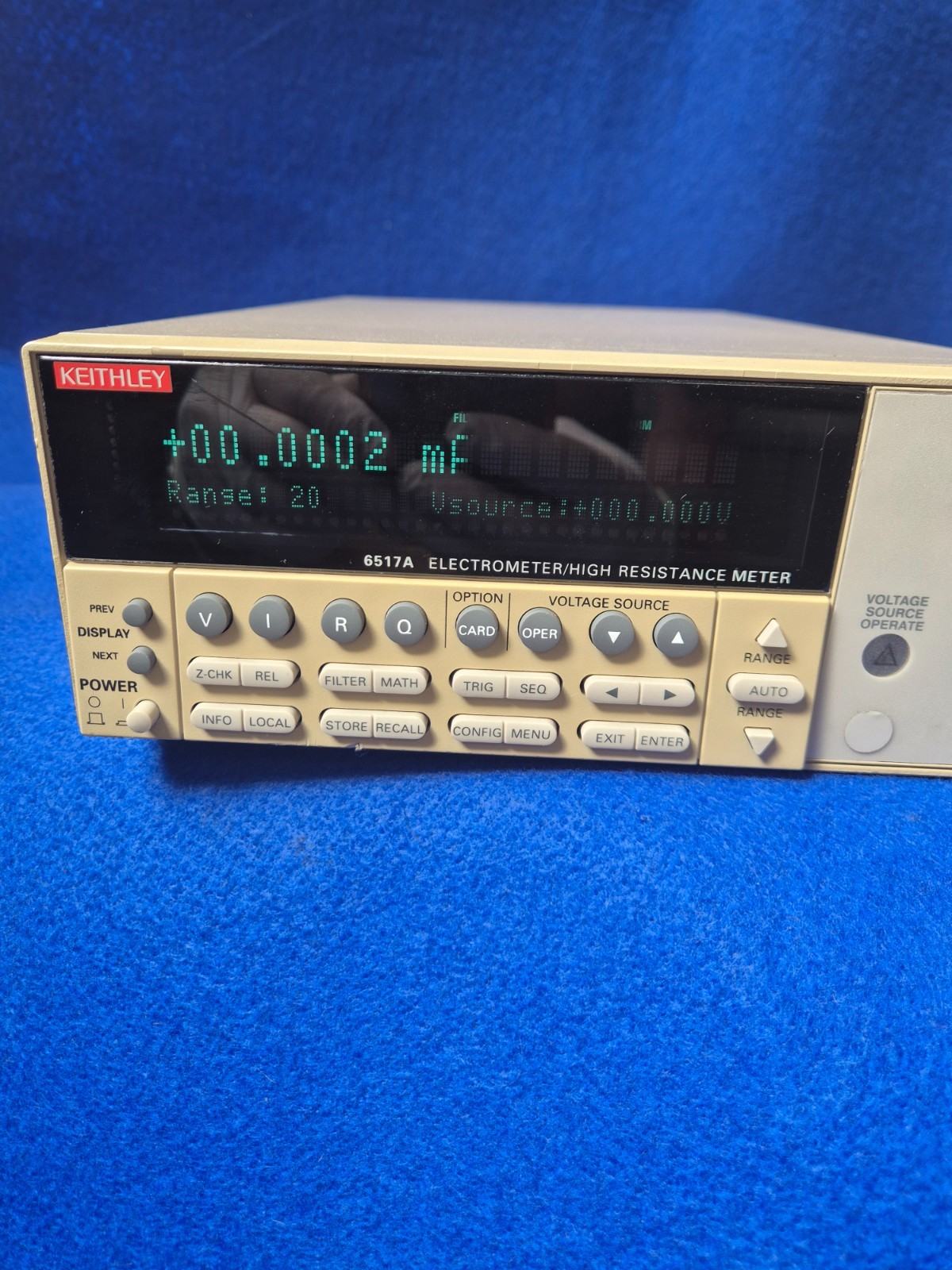 Keithley 6517A Electrometer/ High Resistance Meter w/6522 Scanner Card.