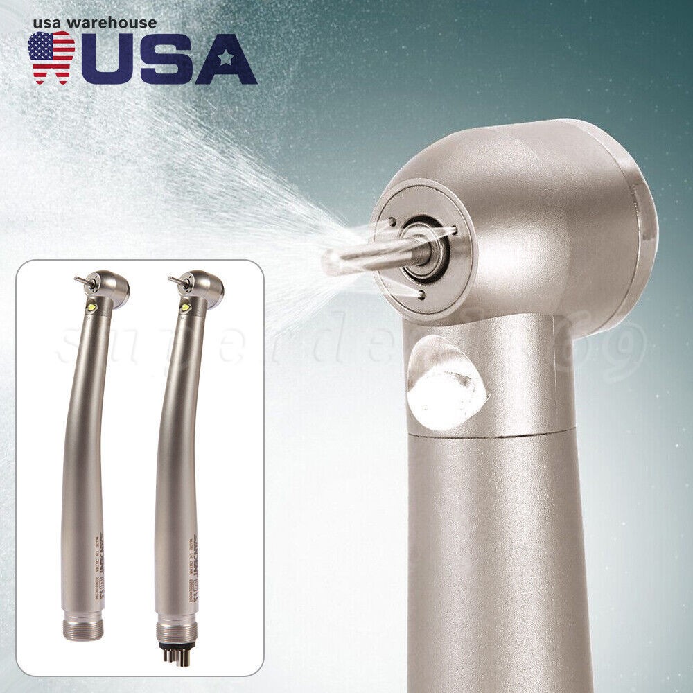 Dental High Speed Handpiece LED Type Turbine 2/4 Holes E-generator Triple Spray
