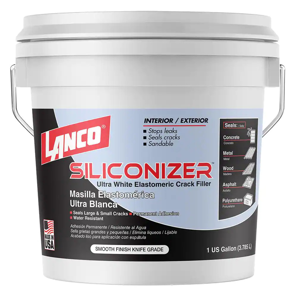 1 Gal. White Crack Leaks Filler Roof Coating Concrete Sealer Drywall Metal New