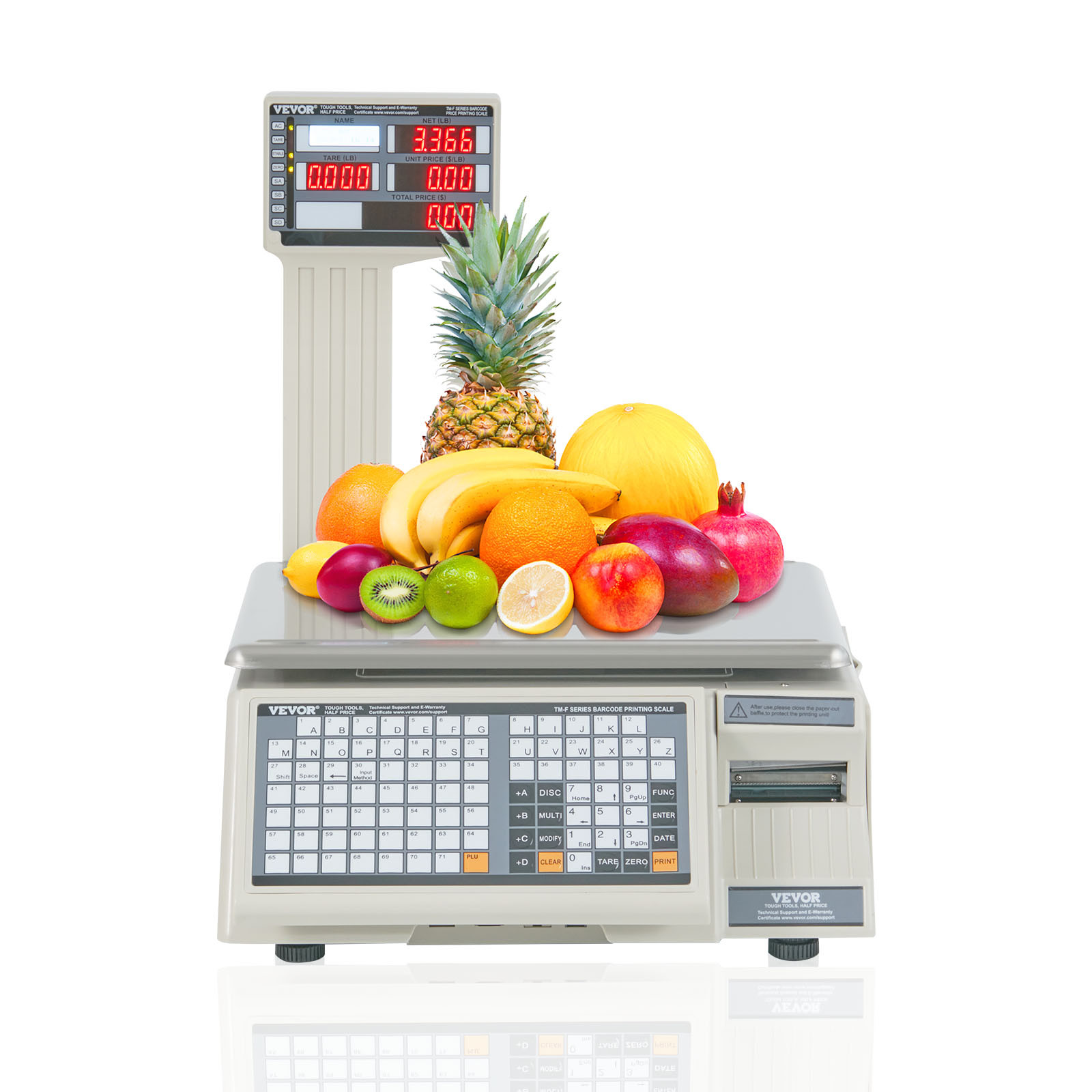 VEVOR 66Lbs 30KG Electronic Price Computing Scale Commercial Food Meat Weighting