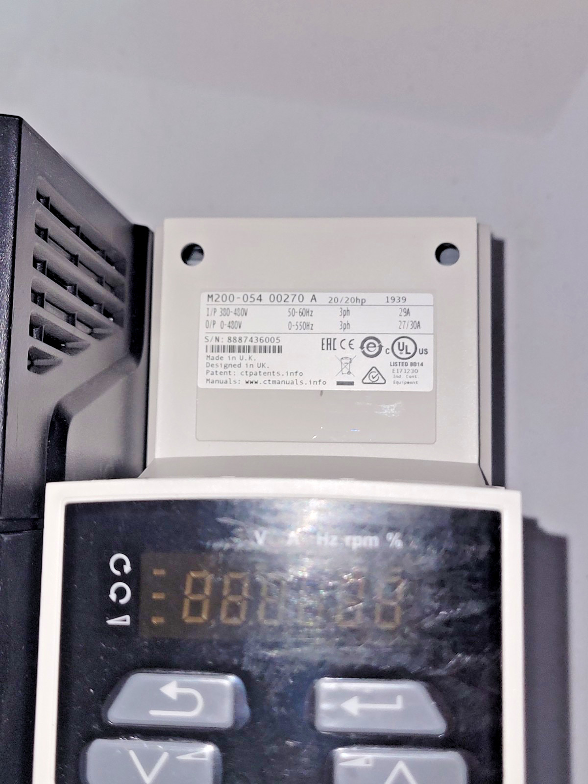 Emerson Control Techniques Nidec M200-054-00270 A Drive New