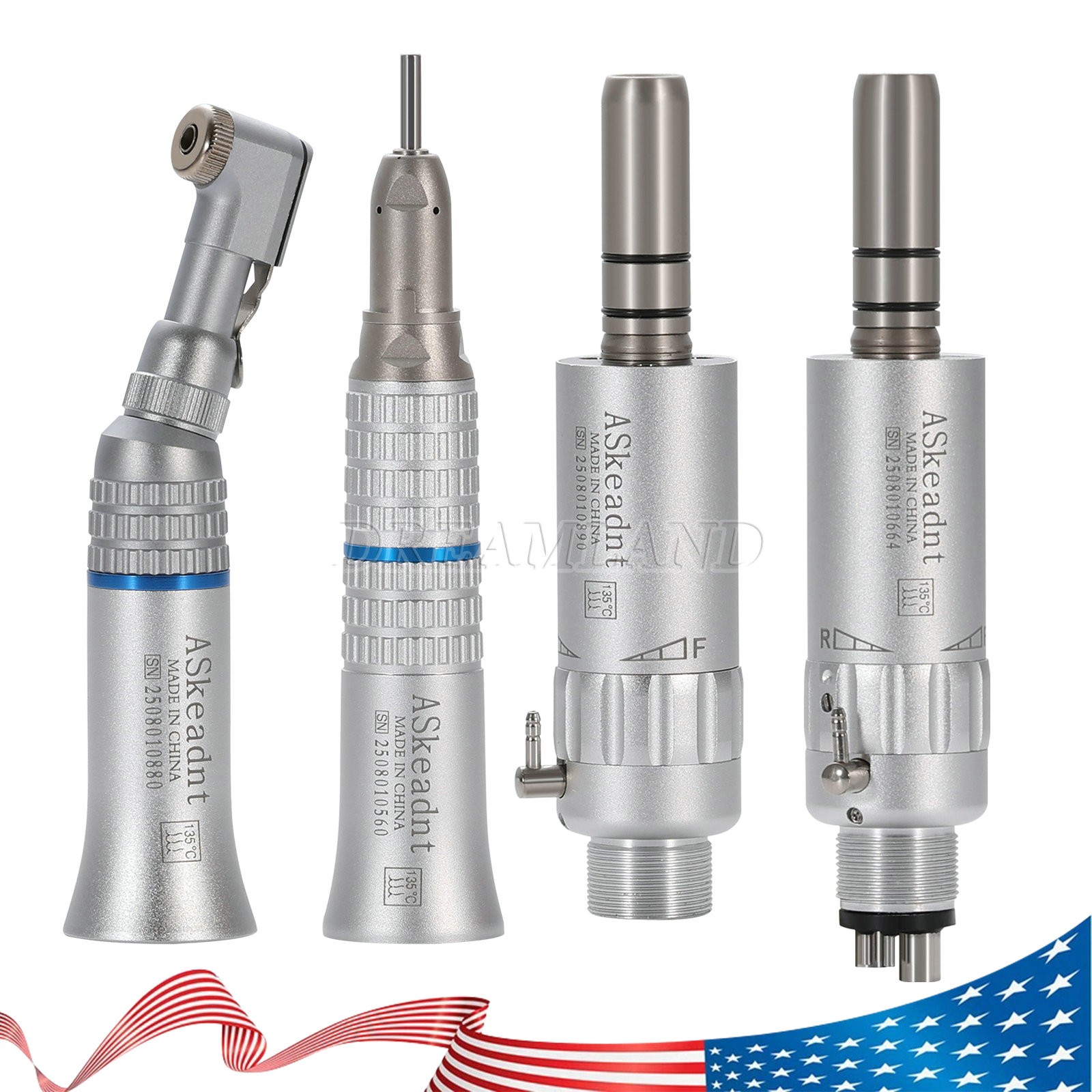 NSK Style Dental Slow Low Speed Handpiece Straight Contra Angle Air Motor 4/2H