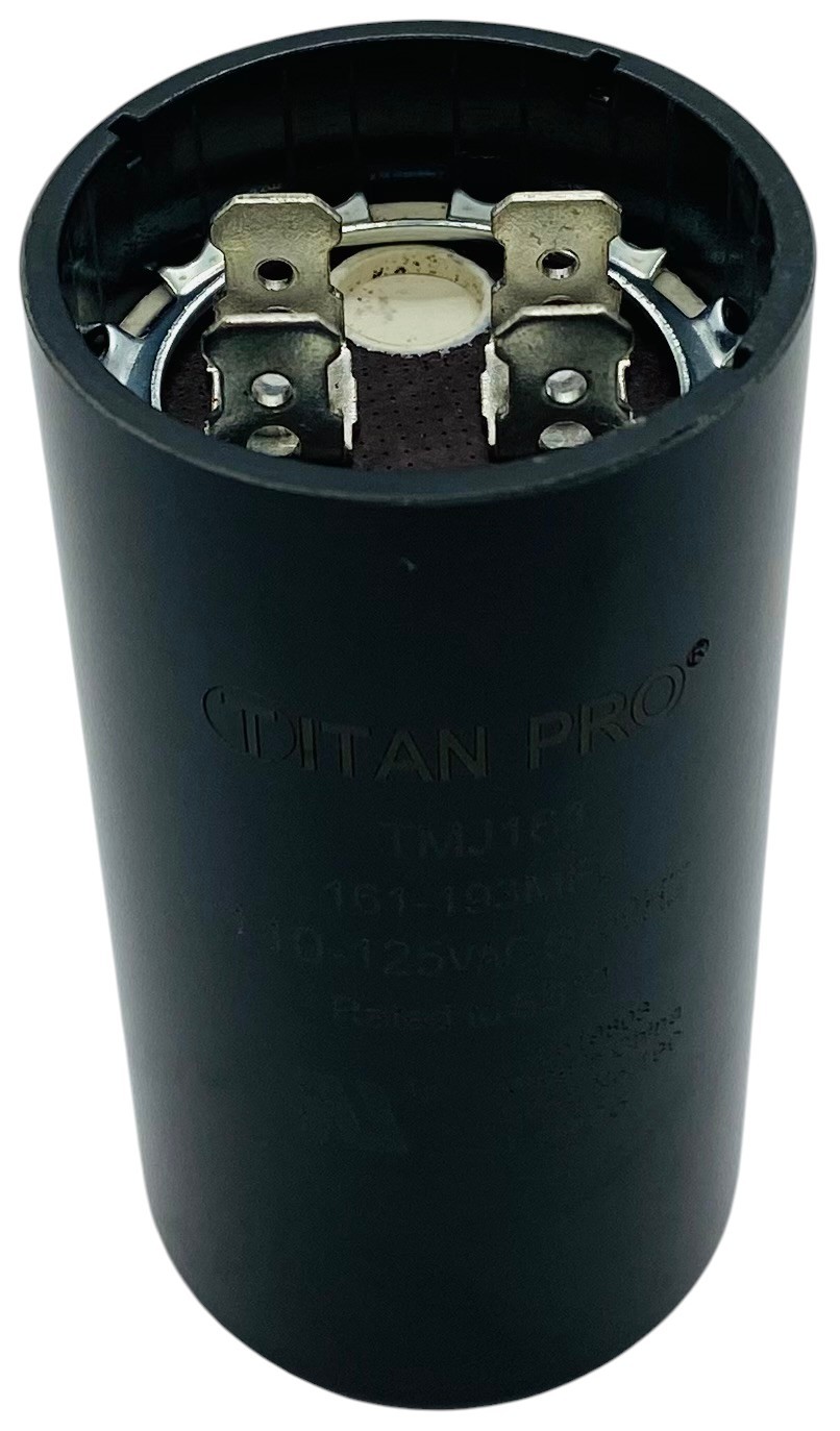 Packard Start Capacitor, Round, 161-193 Mfd., 110-125 Volt, TMJ161, 161-125