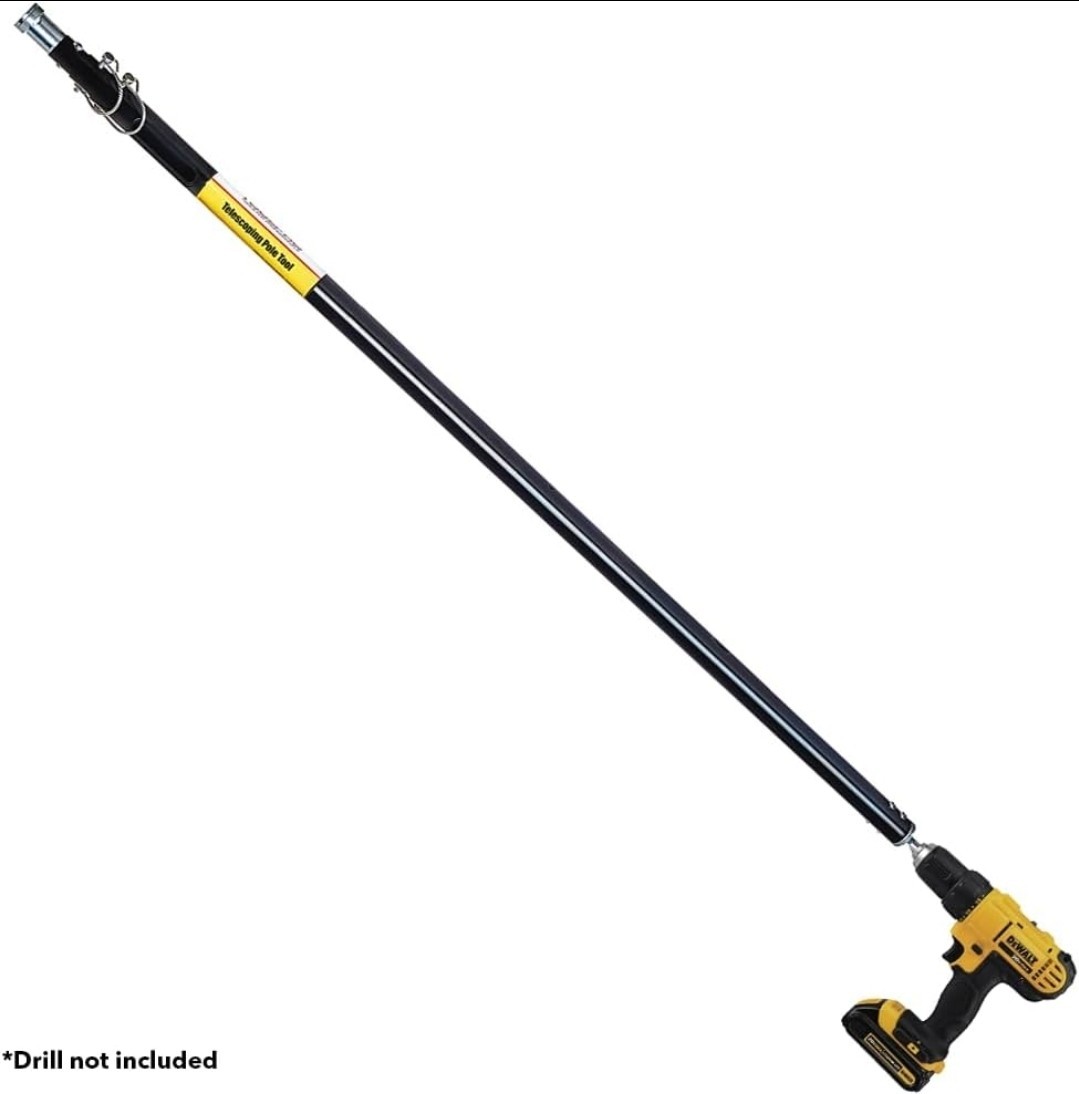 ToolPro 7 to 12 Foot Lag Pole for Installing Lag Screws. Three 4 ft. Sections