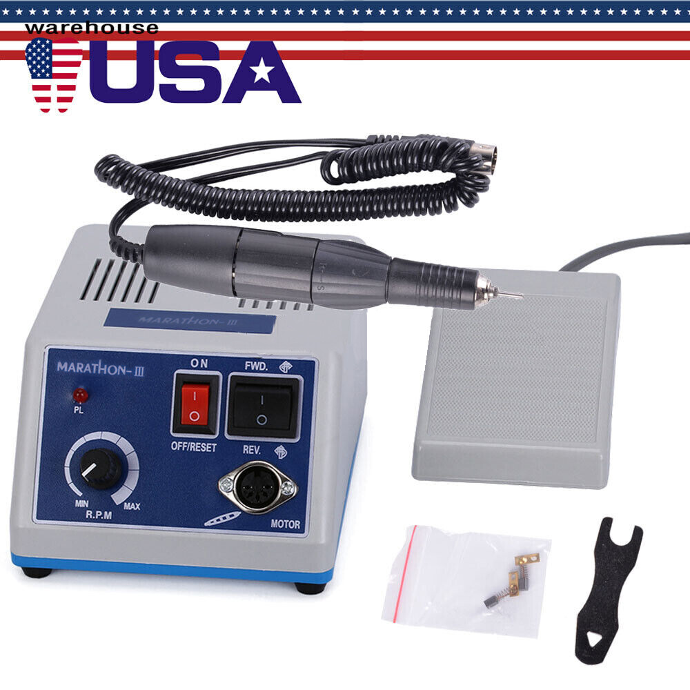 Dental Lab Marathon Electric Micromotor Polishing Unit / 35K rpm Motor Handpiece