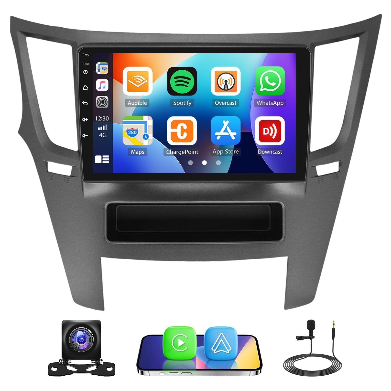 4+64GB Android 14 9Inch Car Stereo for Legacy 2009-2014 Carplay Android Auto