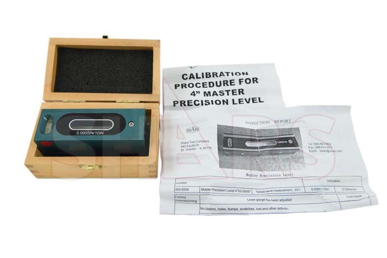 SHARS 4″ MASTER PRECISION LEVEL FOR MACHINIST TOOL NEW .0005 ^}