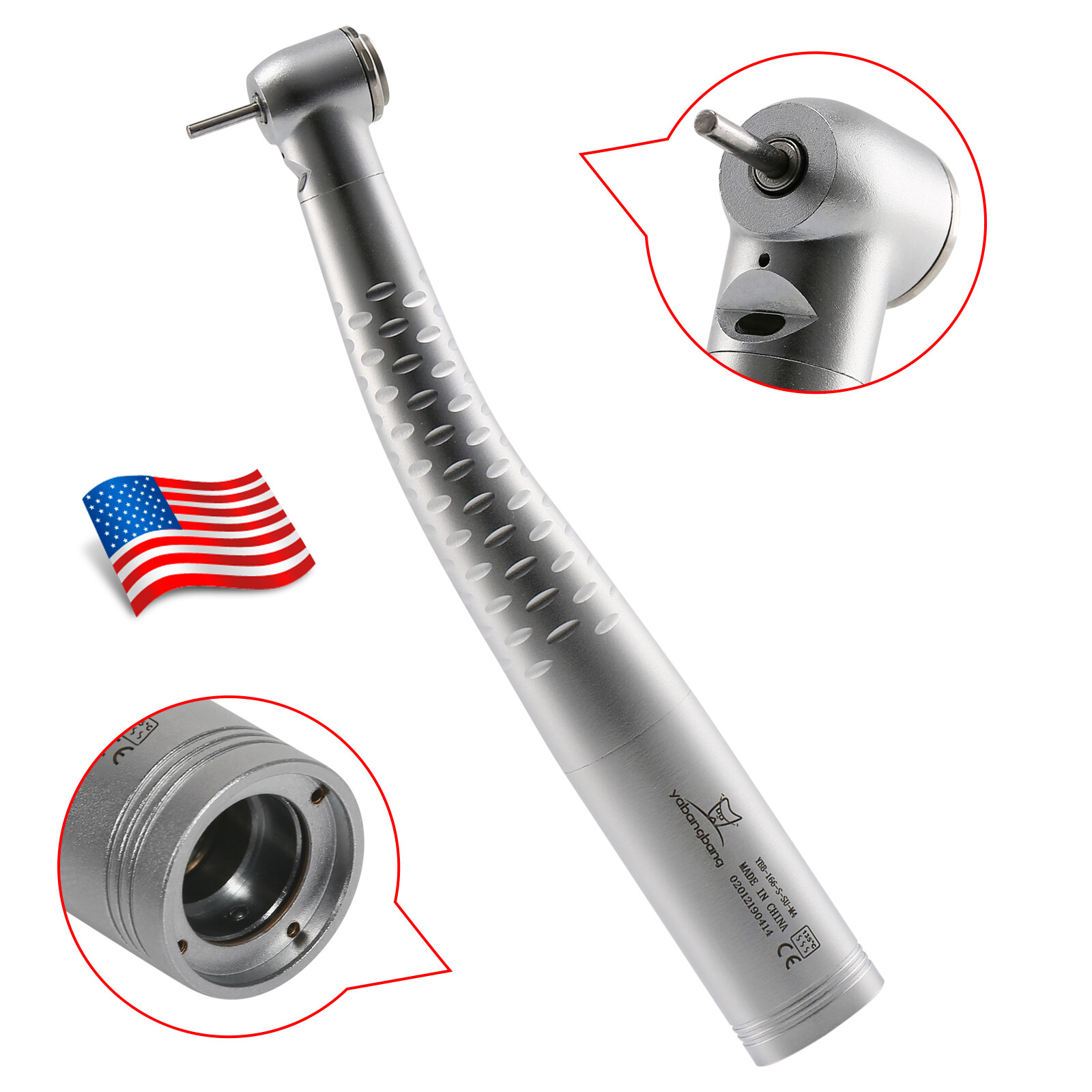 Dental Fiber Optic High Speed Handpiece Standard Head fit Kavo LED Coupler 6H/4H