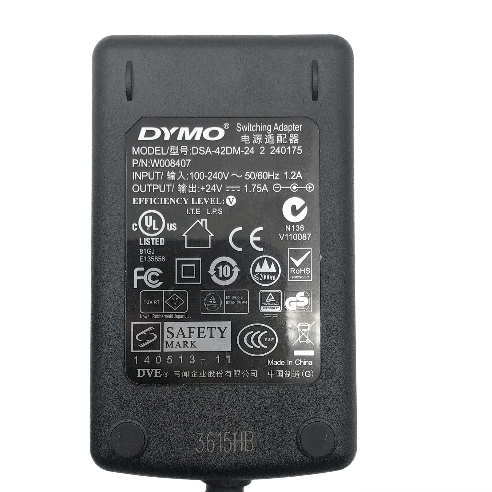 Original DYMO AC Adapter 24V 1.75A Power Supply for DYMO LabelWriter 450 1750110