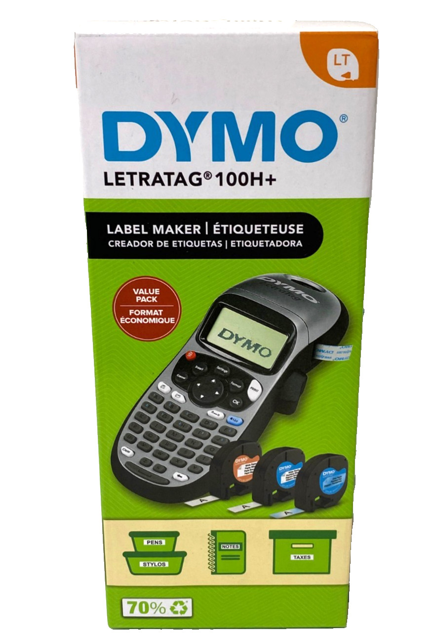 DYMO Letratag 100H+ LT Handheld Label Maker Value Pack, Silver