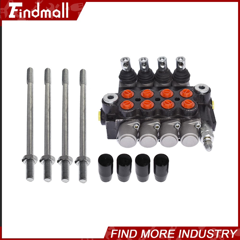 4 Spool Hydraulic Monoblock Double Acting Control Valve 11 GPM SAE Ports 3625PSI