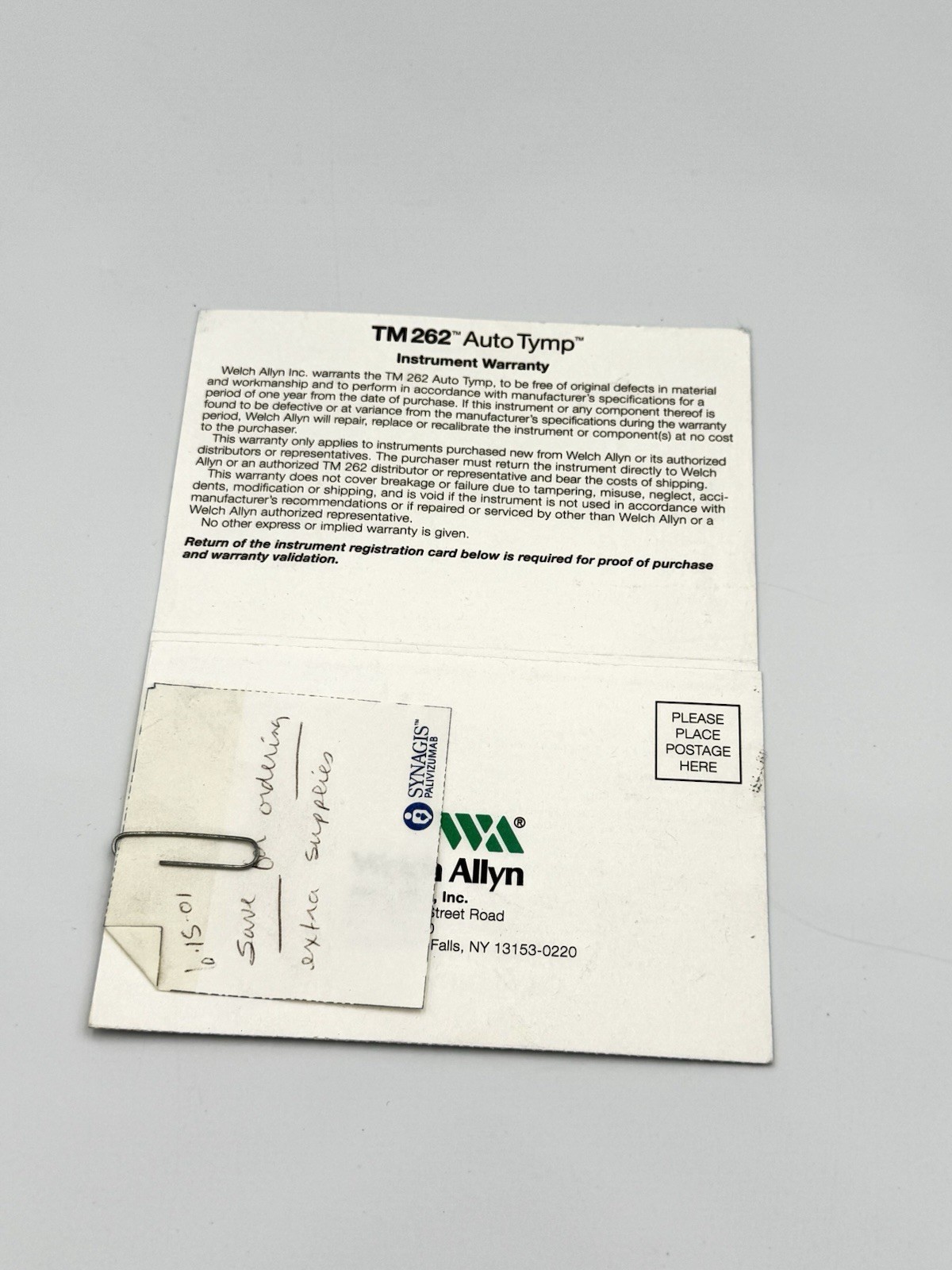 Welch Allyn TM 286 AutoTymp System -30 DAY WARRANTY