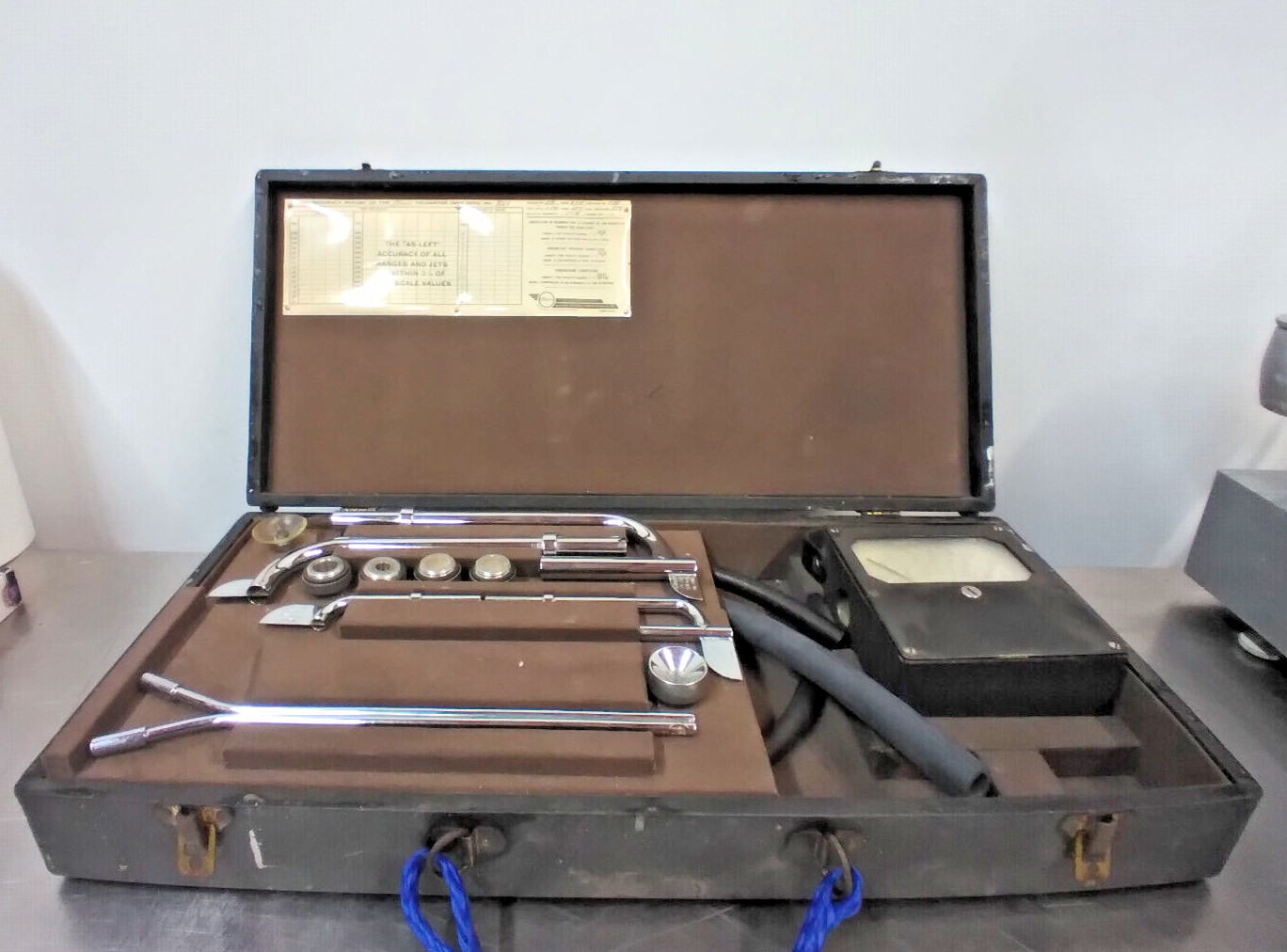 Vintage ALNOR Velometer 3002 Air Flow Velocity Meter w/ Accessories & Case 1
