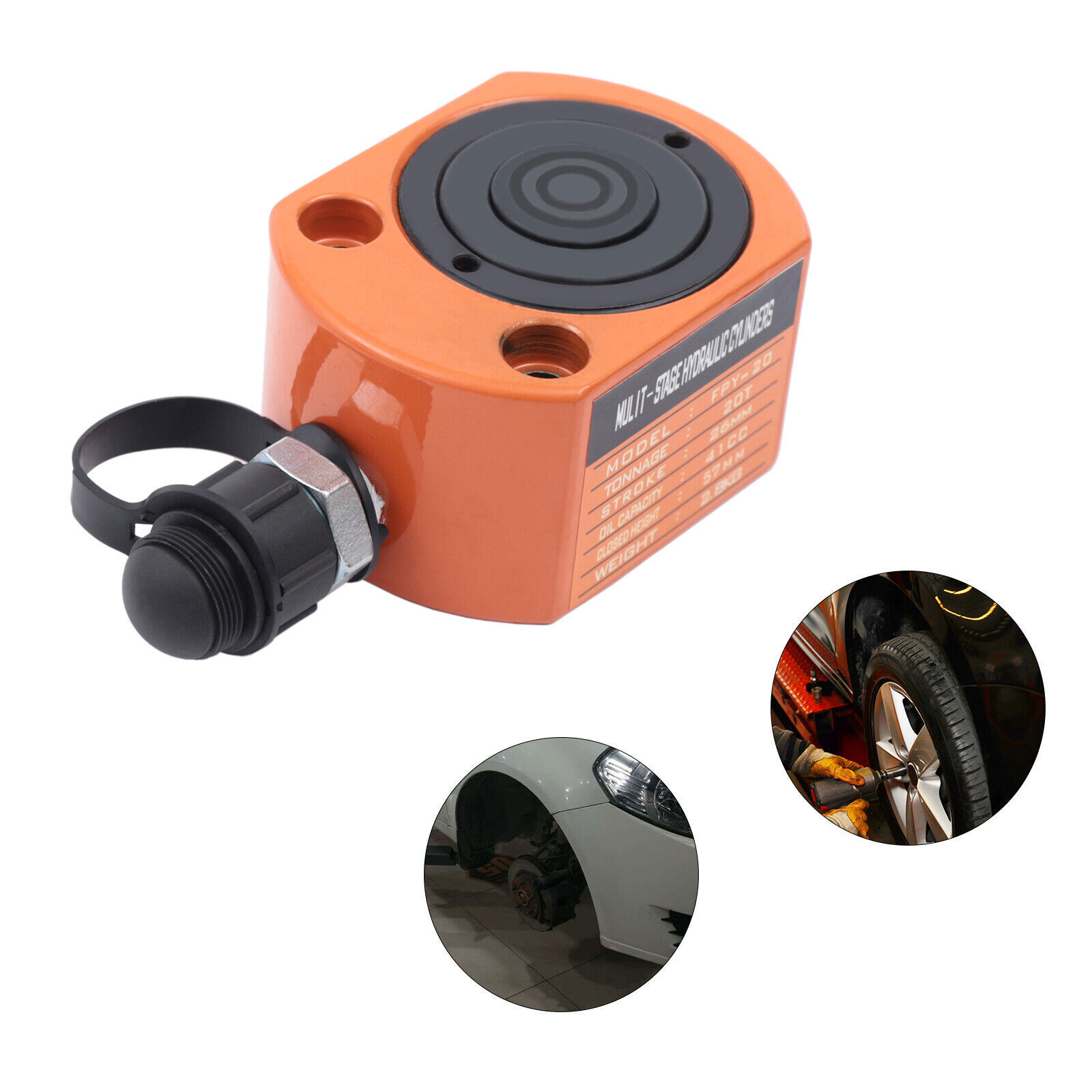 20Ton Mini Hydraulic Jack Multi-acting Low Profile Lifting Ram Compact Cylinder