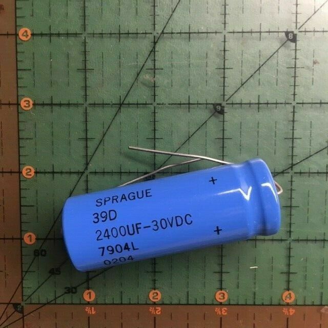 2400uF 30v Sprague Axial Capacitor 39D248G030JP6 Replace 25v Apple 1 Epoxy 2pcs