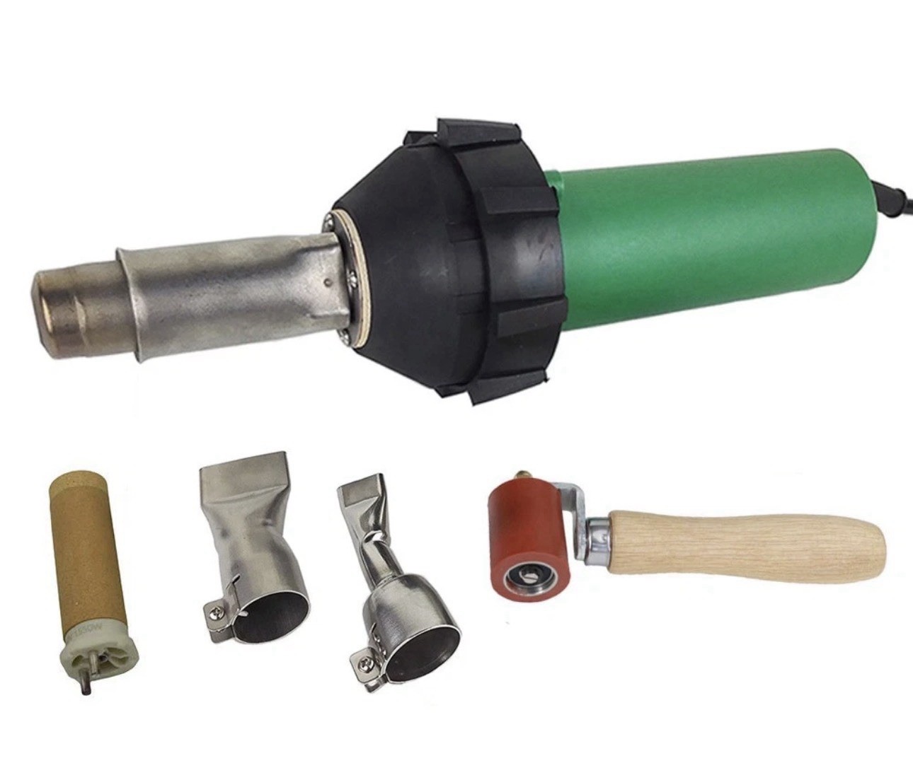 Electric Plastic Welder Kit with Nozzles, Roller, Accessories, 32cm (12.6″)