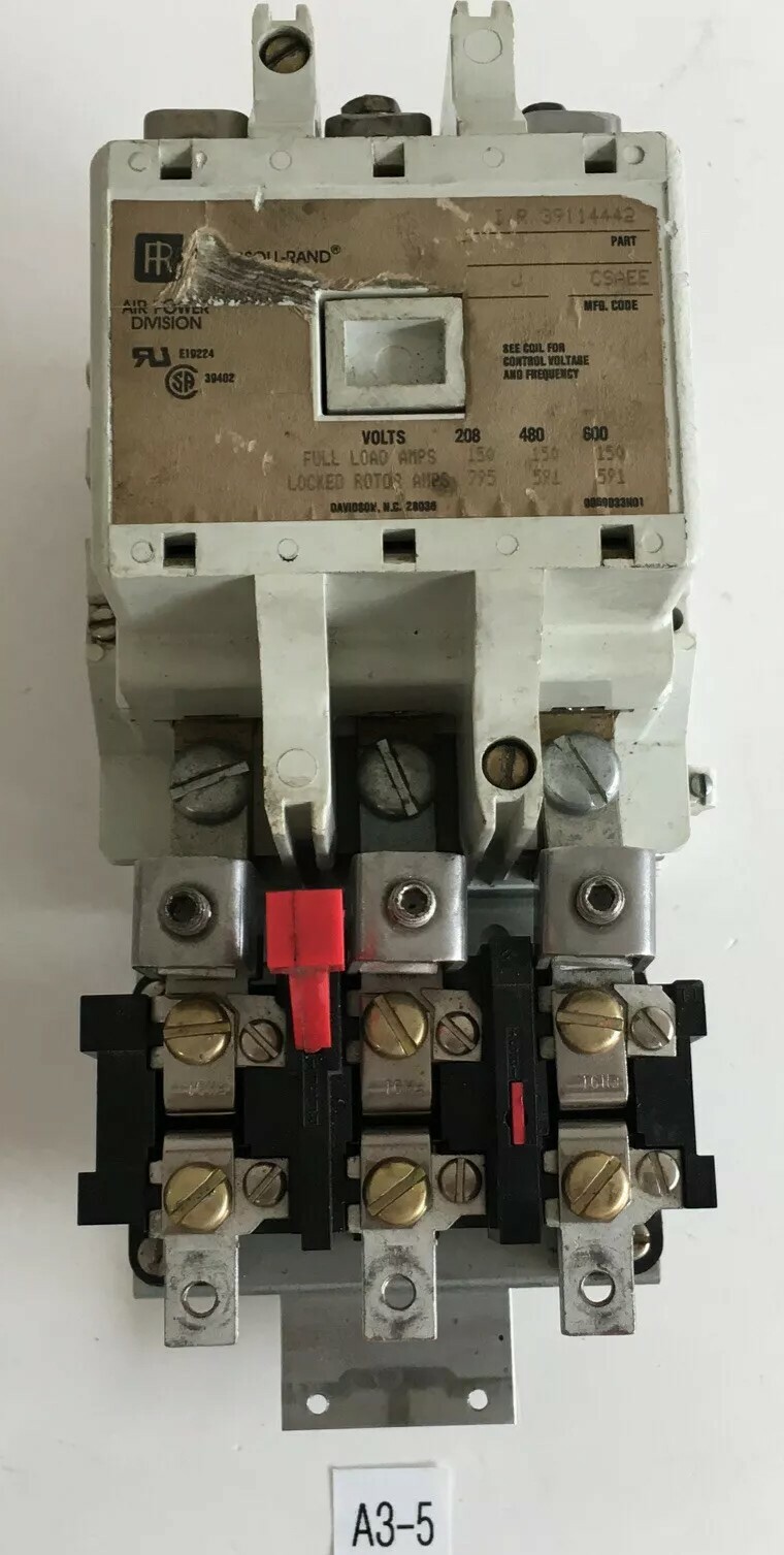 *Preowned* Ingersoll-Rand IR39114442 Motor Contactor 600V 110V 60Hz + Warranty!