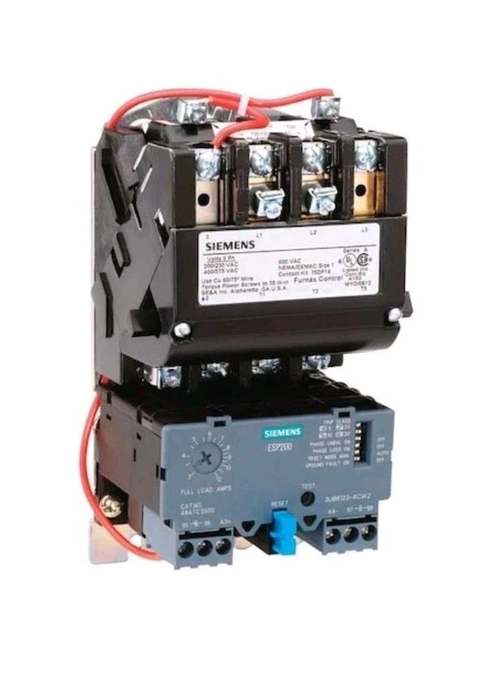 Siemens 14BUB32AD Nonreversing Nema Magnetic Motor Starter, No Enclosure Nema
