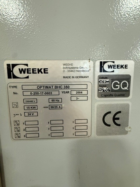 Weeke Optimat BHC 350 Router / CNC Machining Center Homag