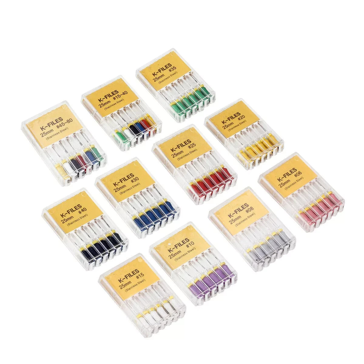 Mani Type Dental Endodontic Root Canal K-files 25/31mm C-files 21mm Hand Use
