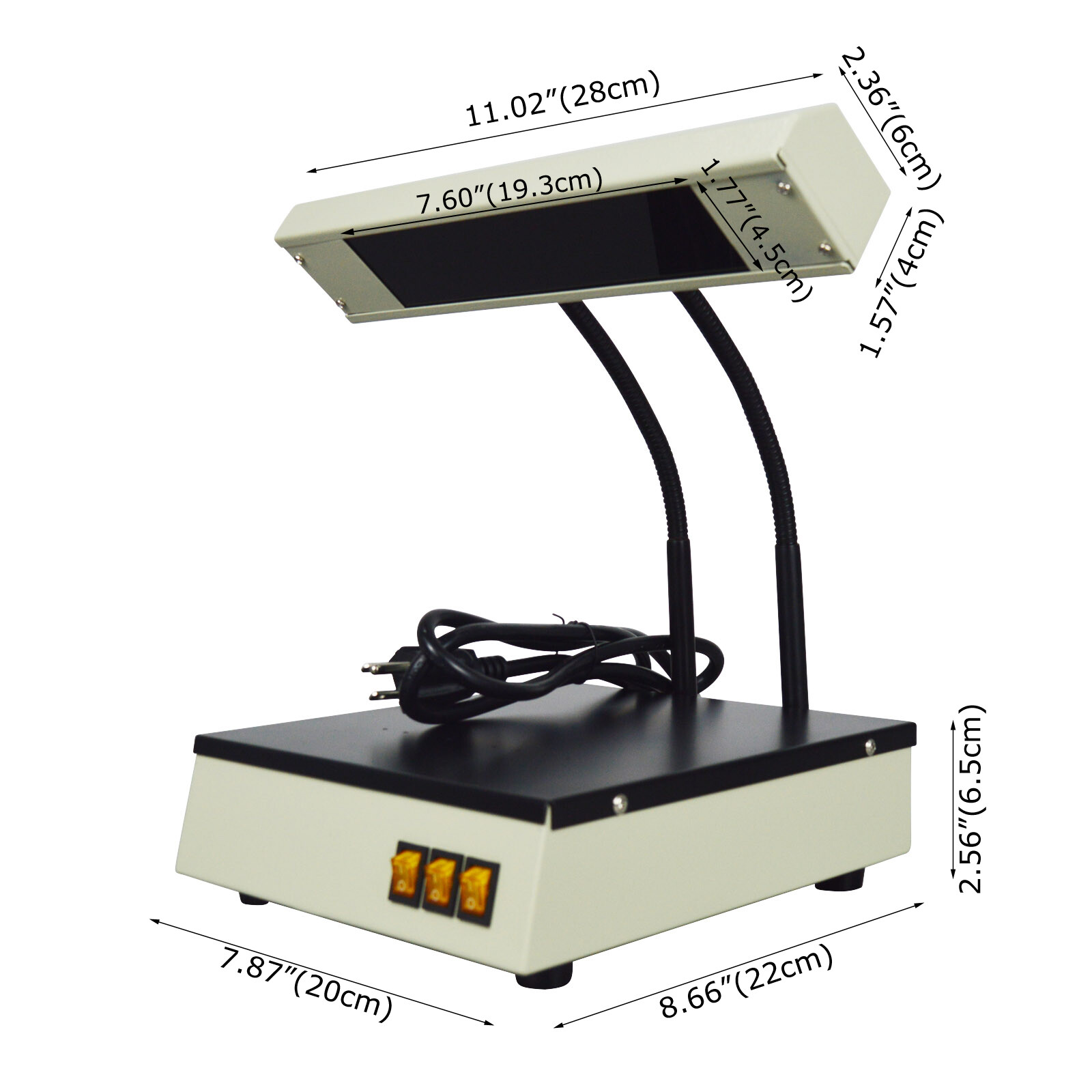 Portable Ultraviolet Analyzer Triplex UV Analysis Lamp 254nm/365nm 24W 110V 60hz