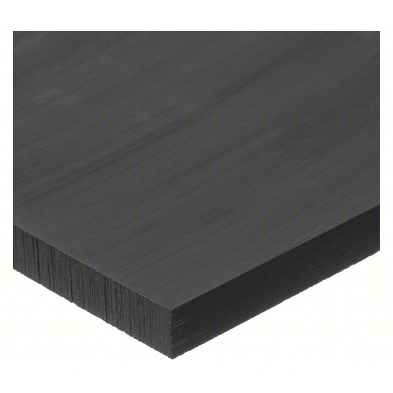 Acetal Copolymer Bar: 1/4″ x 1 1/4″ x 24″, Black, Opaque, 55TT94