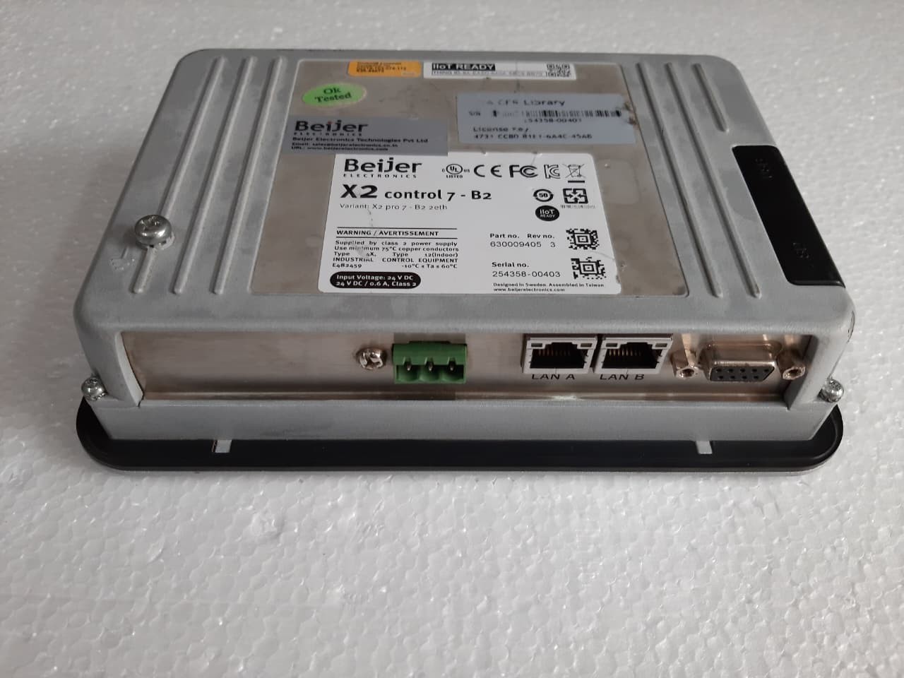 BEIJER ELECTRONICS X2 PRO 7-B2 OPERATOR TOUCH SCREEN HMI PANEL 630009405 REV.3